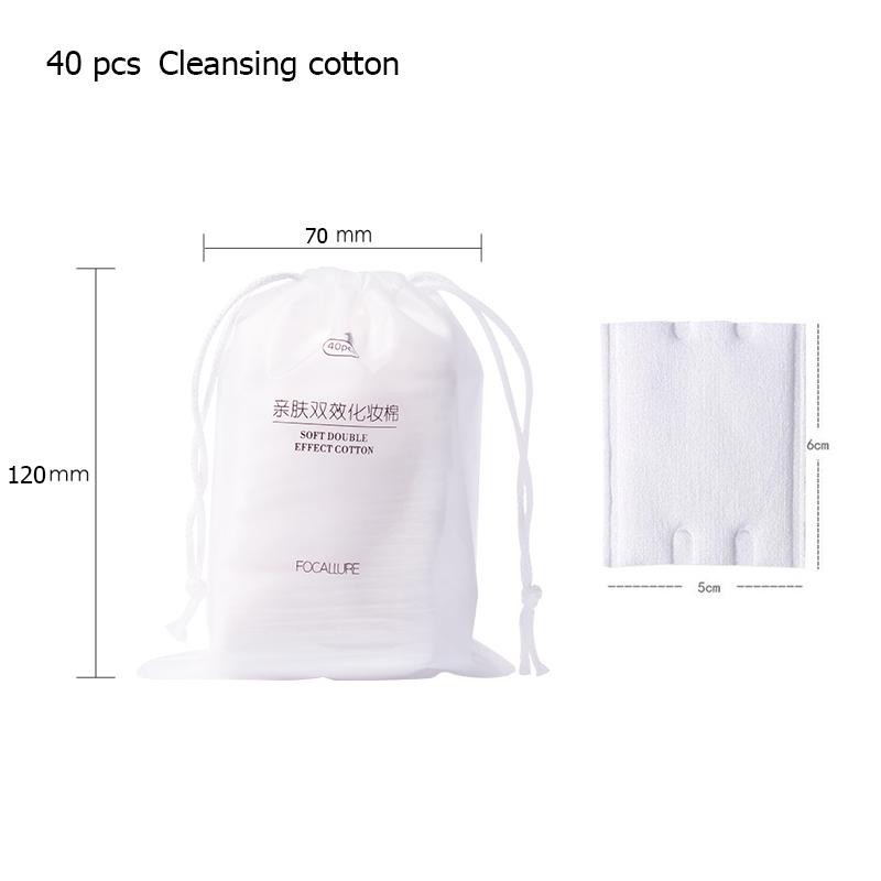 (READY &amp; ORI) Focallure Cotton Pads Kapas Pembersih Wajah Make Up 40pcs - With Pouch