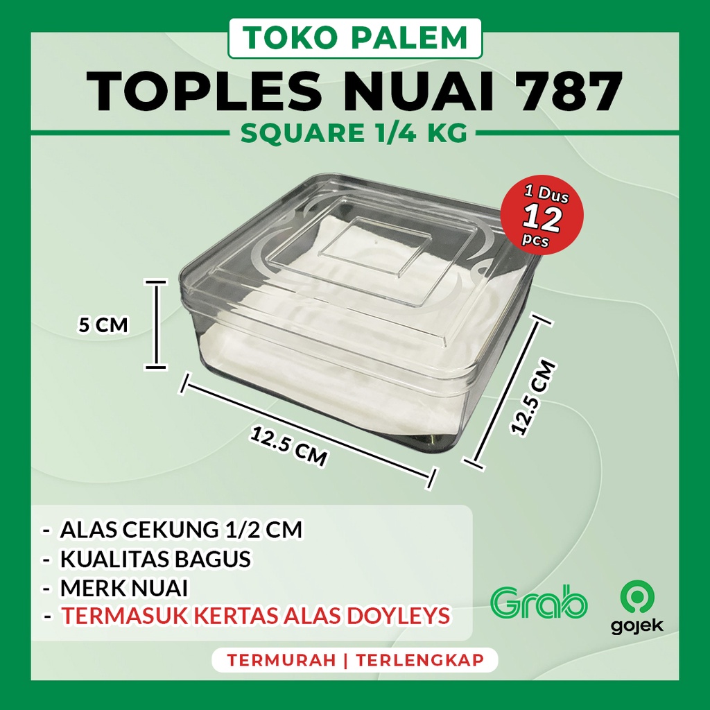 Toples Kotak Persegi / Kue Kering / Nastar Nuai SN 787 - FREE DOYLEYS