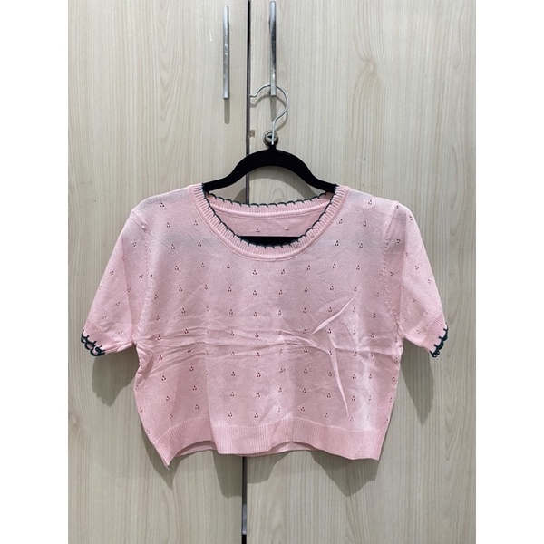 NEW Ndudshop Crop Top | atasan knit crop | atasan cewek lucu | atasan knit korea