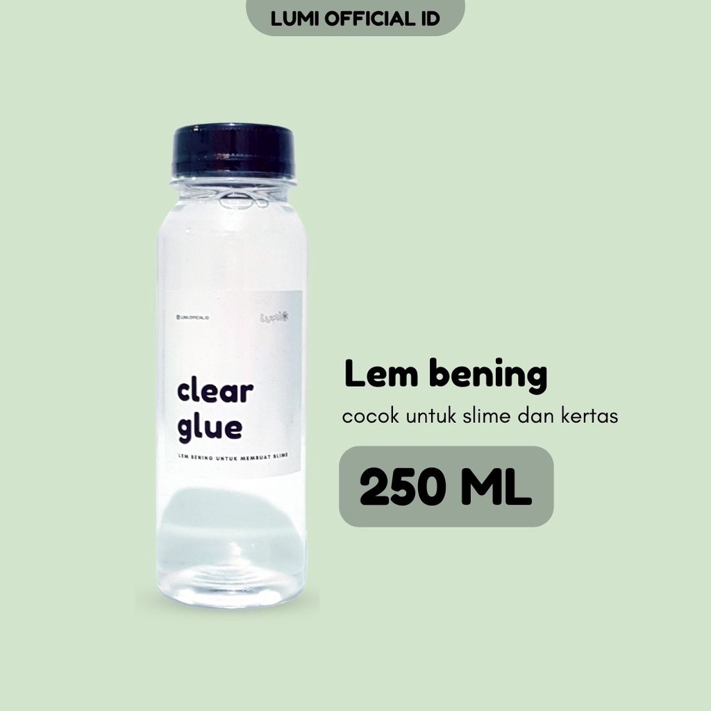 

CLEAR GLUE 250ML LEM BENING LUMI OFFICIAL ID LEM KERTAS 250 ML