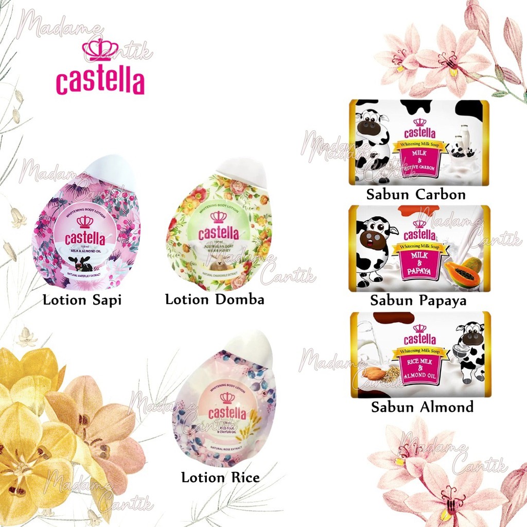 ✿ MADAME ✿ CASTELLA WHITENING BODY LOTION - SABUN BATANG PEMUTIH BPOM BY CASTELLA