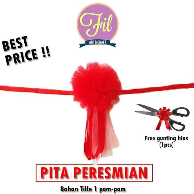 

Pita Peresmian / Gunting Pita / Pita Opening / Tille Merah Set Gunting Terbaru