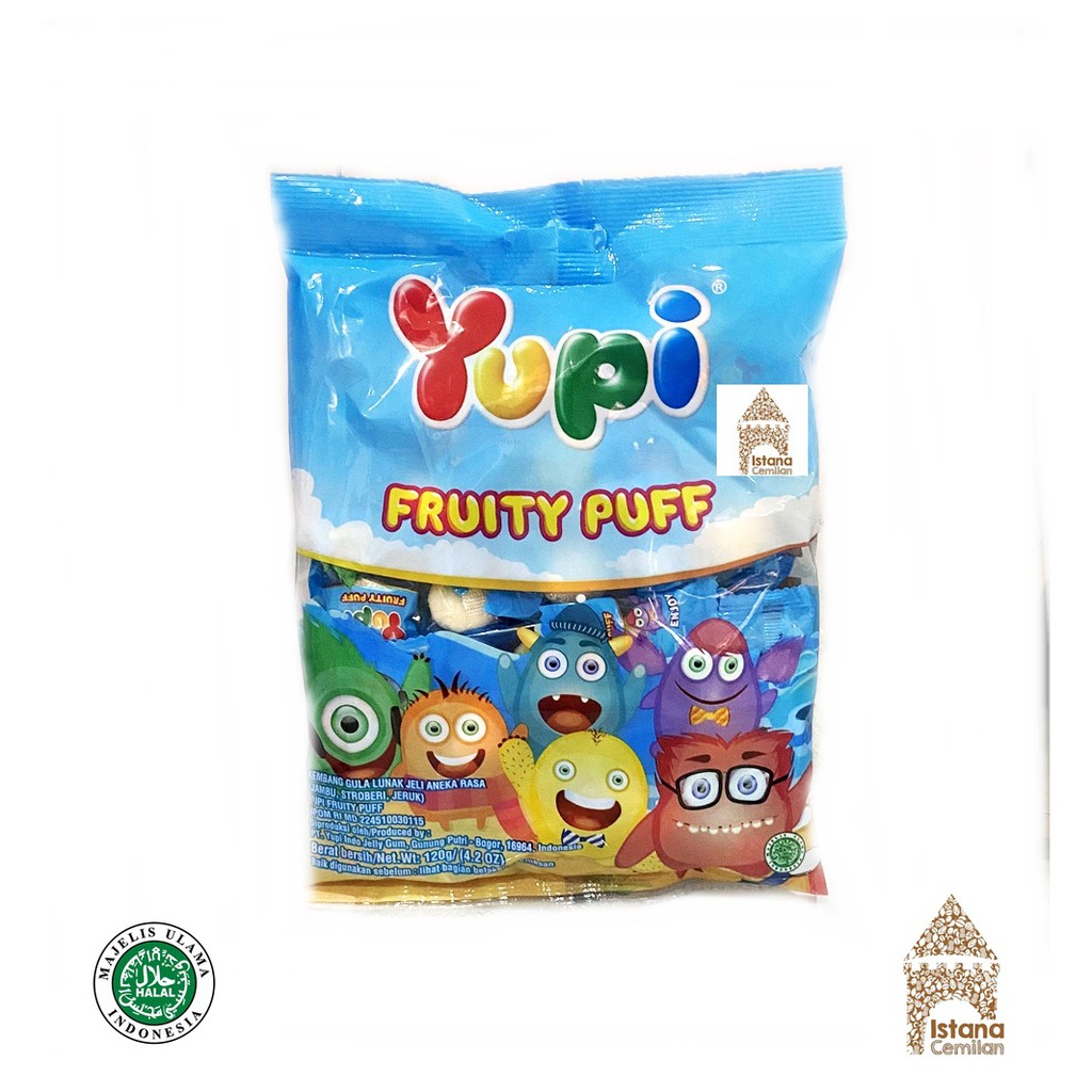 

Yupi Fruity Puff Permen Jeli 120 Gram