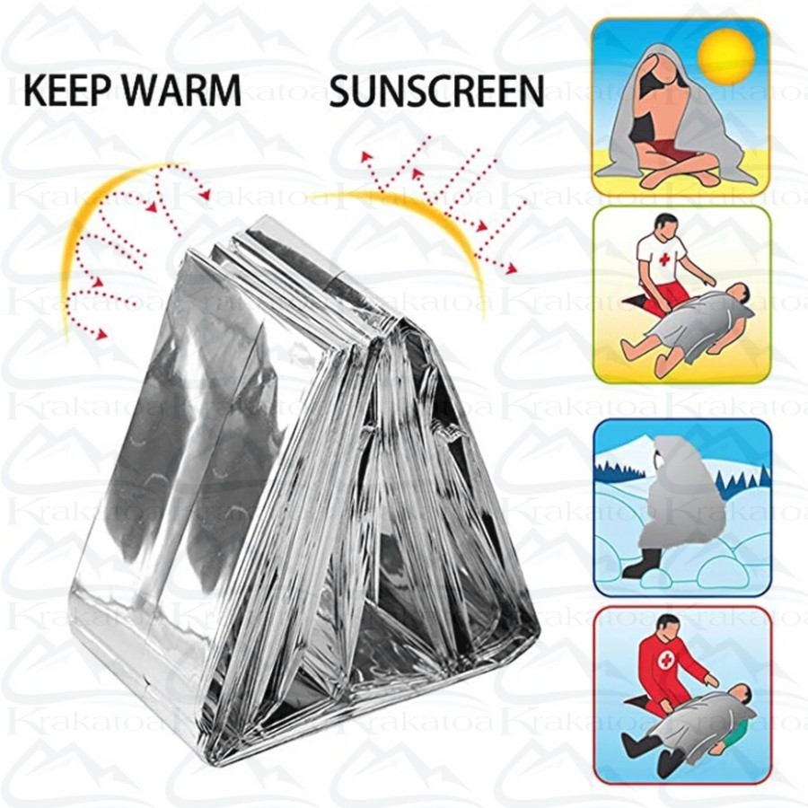 【COD】 Alumunium Emergency Blanket - Selimut Darurat Aluminum - Survival Sleeping Bag Outdoor