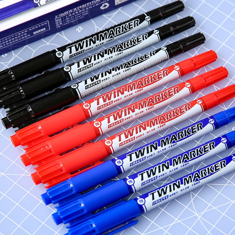 M＆G. 0.5mm/1.0mm Double Head Marker Waterproof Oily Ink Hook Line Pen