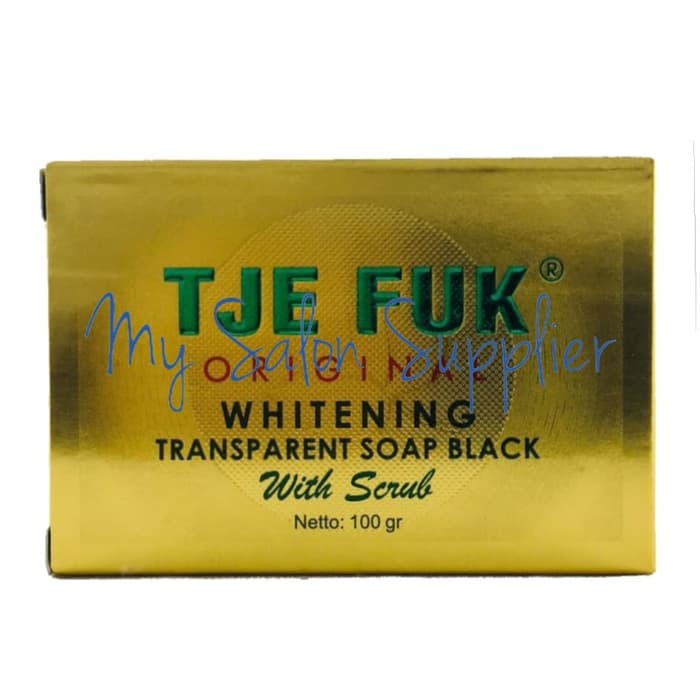 Tje Fuk Whitening Transparent Beauty Soap Scrub 100g  Hitam    Sabun