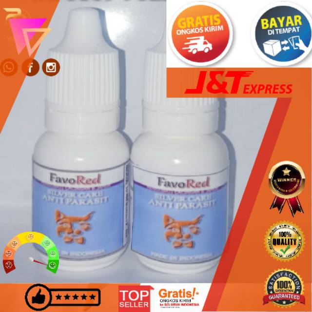FavoRed Silvercare Antiparasit obat scabies jamur kutu earmite cacingan tokso alergi gatal luka