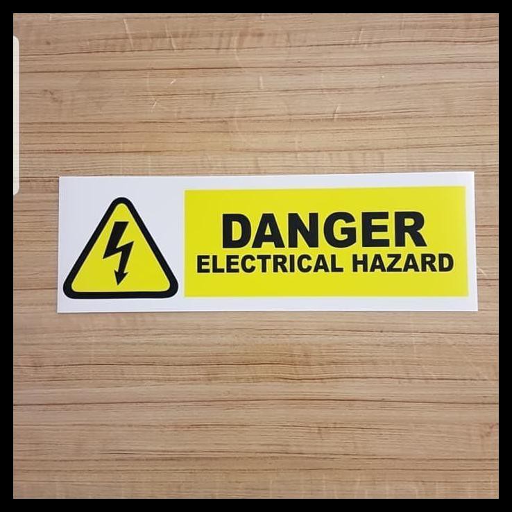 

Rambu Danger Electrical Hazard / Stiker Sign Bahaya Listrik - 30X10
