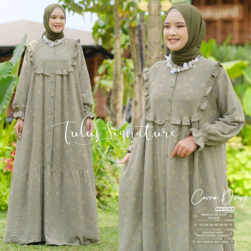 CEVRA DRESS BY TULUS SIGNATURE (DRESS MUSLIMAH MOTIF) Dress wanita modern rekomended