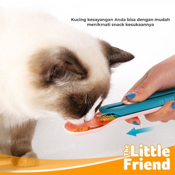 Sendok Pendorong Cat Feeder Snack Liquid Kucing Anjing Strip Squeezer