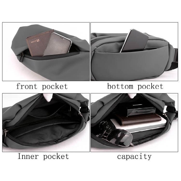 Tas Selempang Import Anti Air Waistbag Pria Waterproof Haoshuai Original 1120