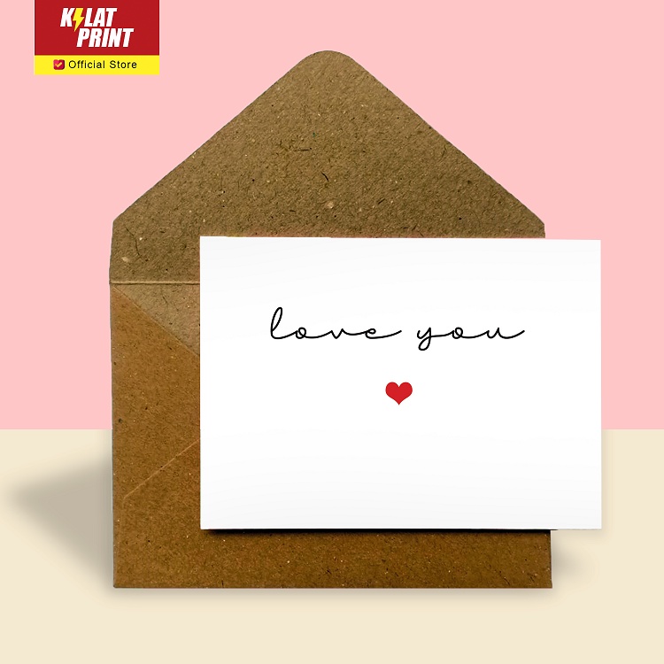 Gift Card Kartu Ucapan Love Minimalist Edition