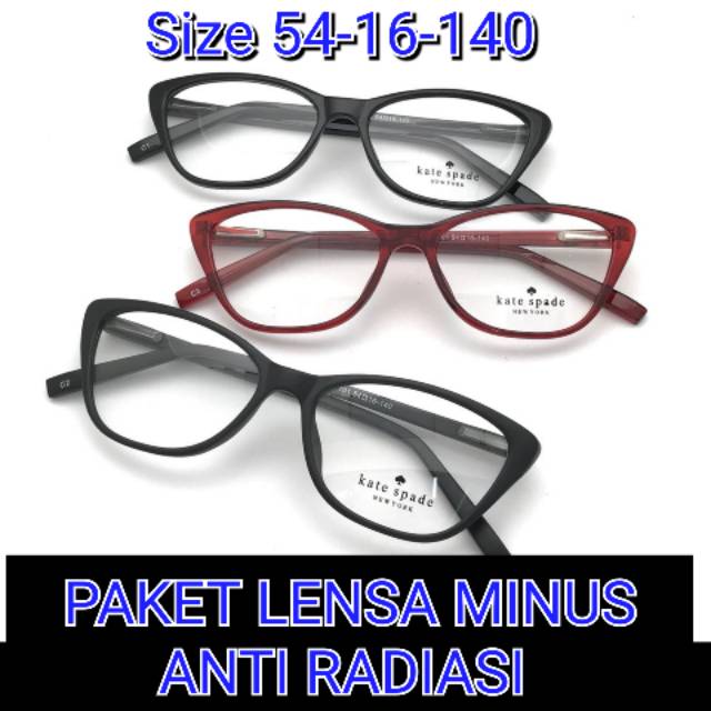 Frame Kacamata Kate Spade Cat Eye Kacamata Fashion Milenial Kacamata Gaya Kekinian *Bisa Paket Lensa
