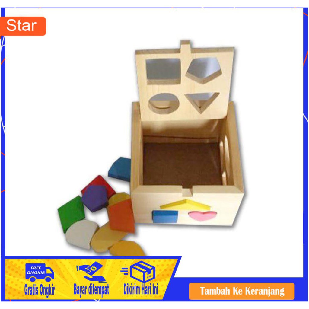 

BAYAR DITEMPAT - (HB) KOTAK KAYU SHAPES SORTER XJ1843