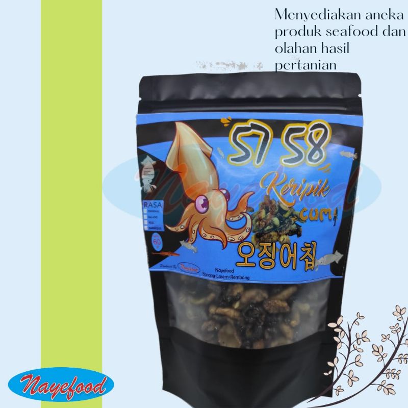Makanan Ringan, keripik Cumi gurih keripik nus, kripik cumi, cemilan, cumi kering