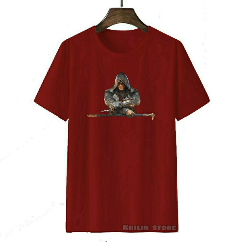 kaos ASSASIN CREED pria wanita dewasa baju kaos pria wanita kaos oblong ASSASIN CREED kaos lengan pendek cowok cewek premium