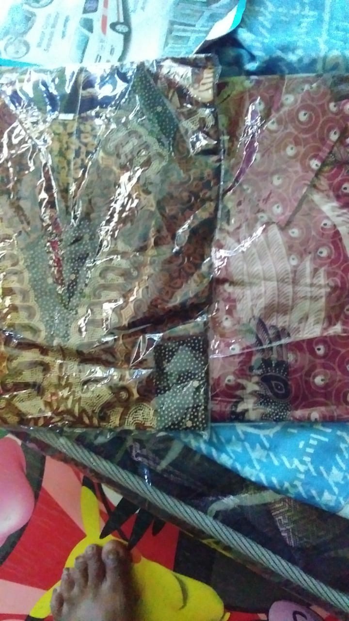 Nailo Batik Hrb026 Kenongo Kemeja Tosca Pendek Pekalongan Padi M L Xl Sogan Tulis Halus Kemeja Batik