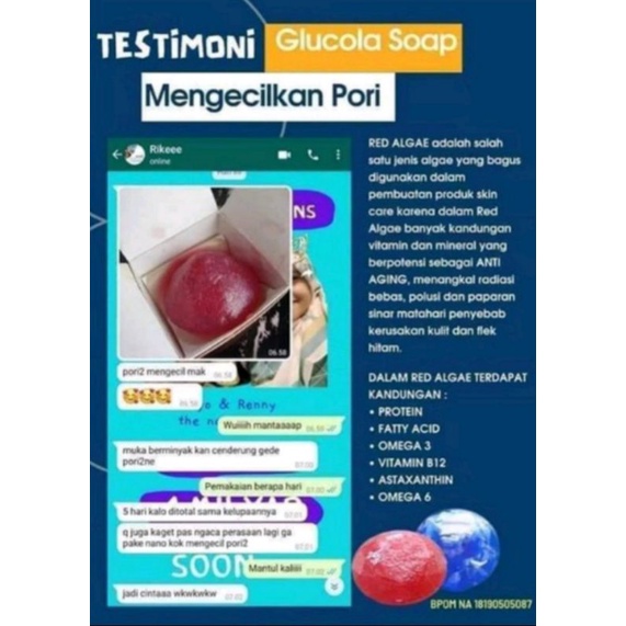 sabun kecantikan Glucola Soap MCI (ORI)