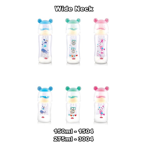 Lusty Bunny WIDE NECK Botol Susu Anak Bayi 60ml 125ml 250ml