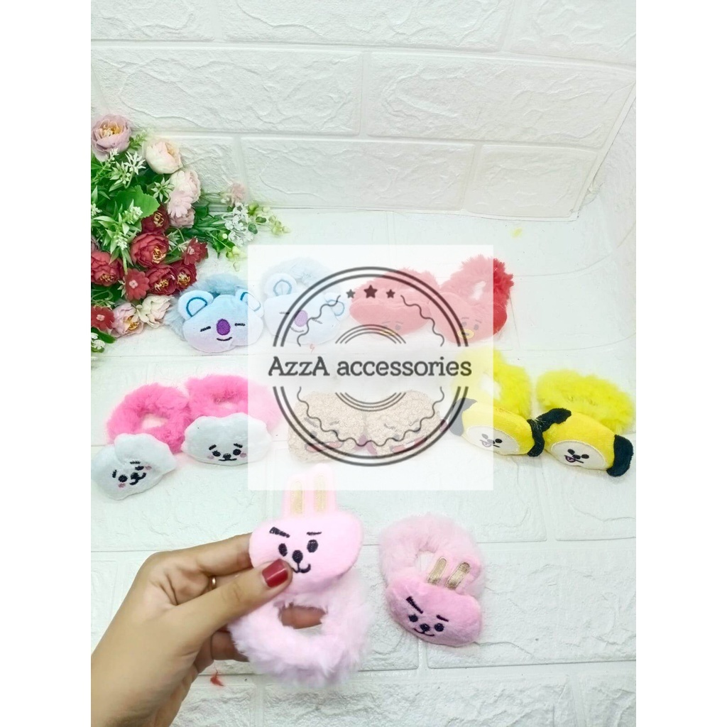 6 pcs ikat rambut bulu bts bt21