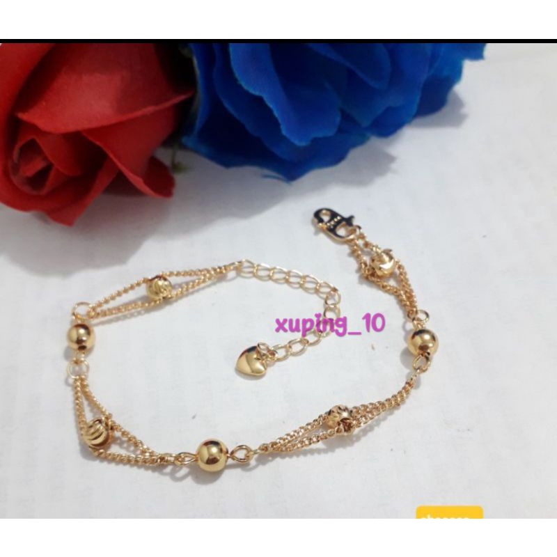 Gelang rantai tangan gold wanita xuping.