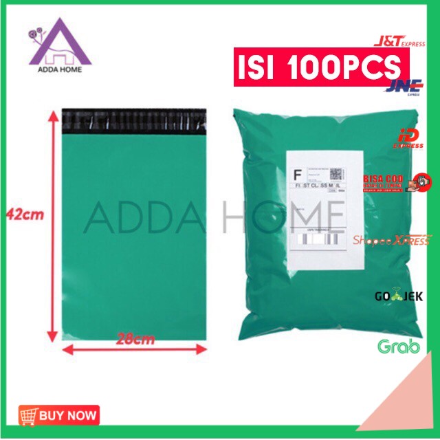 

[[[BISA COD]]] Polymailer Plastik Packing 28x42 cm Hijau Tua