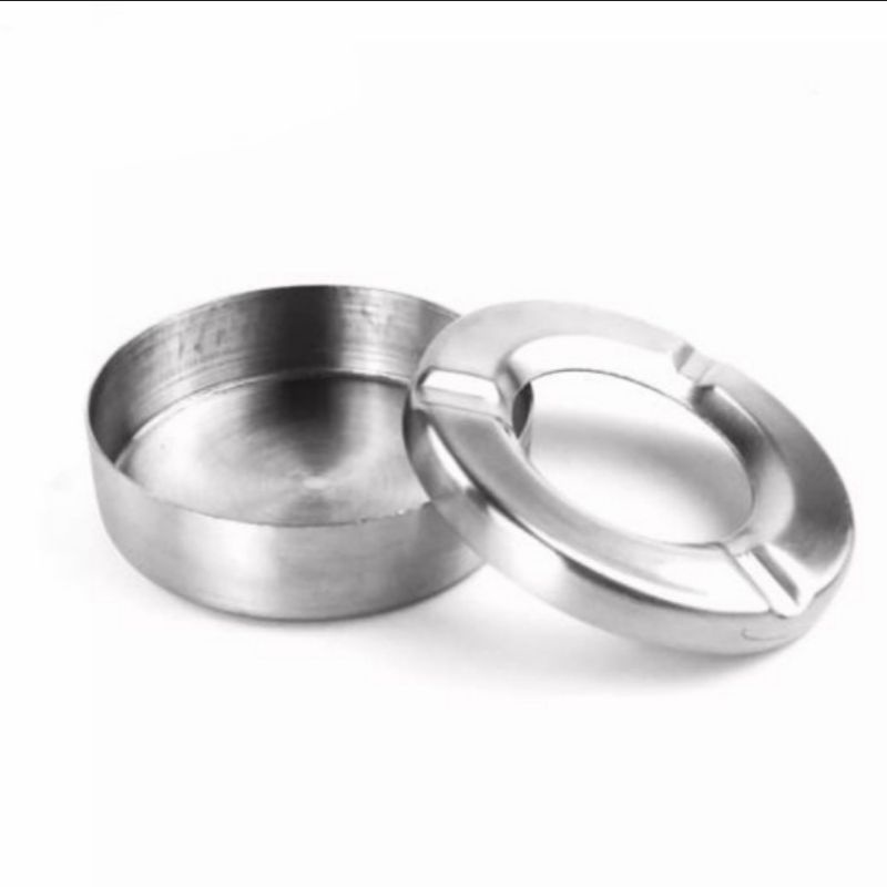 Asbak bulat tutup stainless steel / ashtray tutup high quality