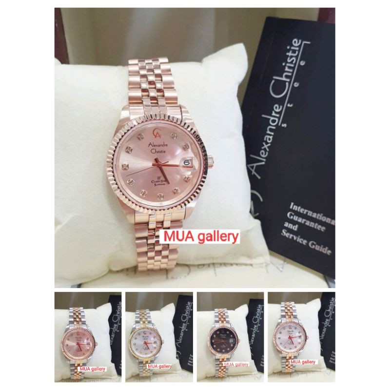 Alexandre Christie AC 5013 jam tangan wanita kaca Sapphire ( anti gores )