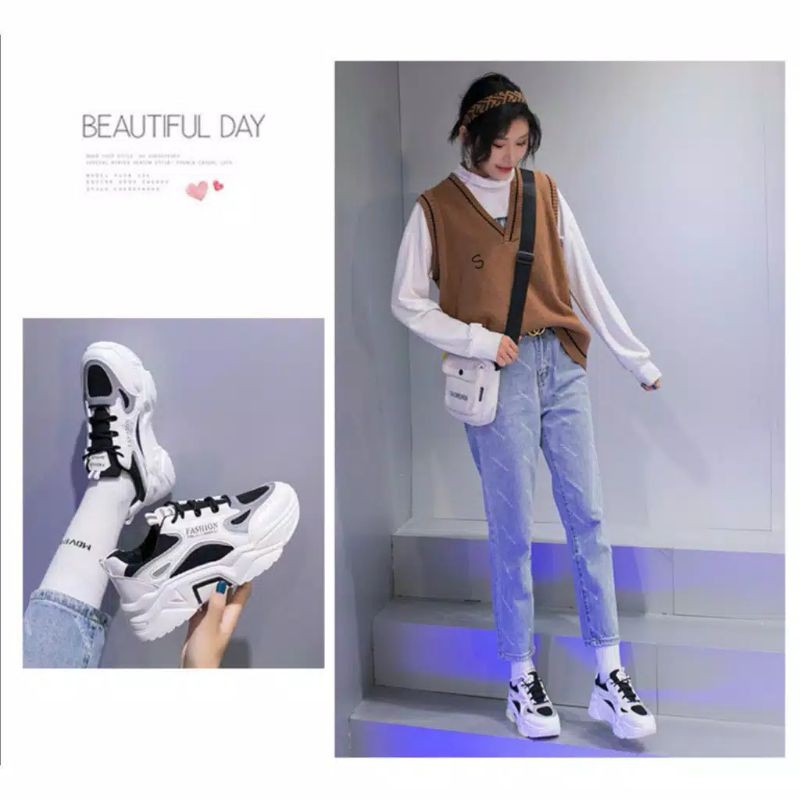 Sepatu Sneakers Wanita Hits Fashion Terbaru