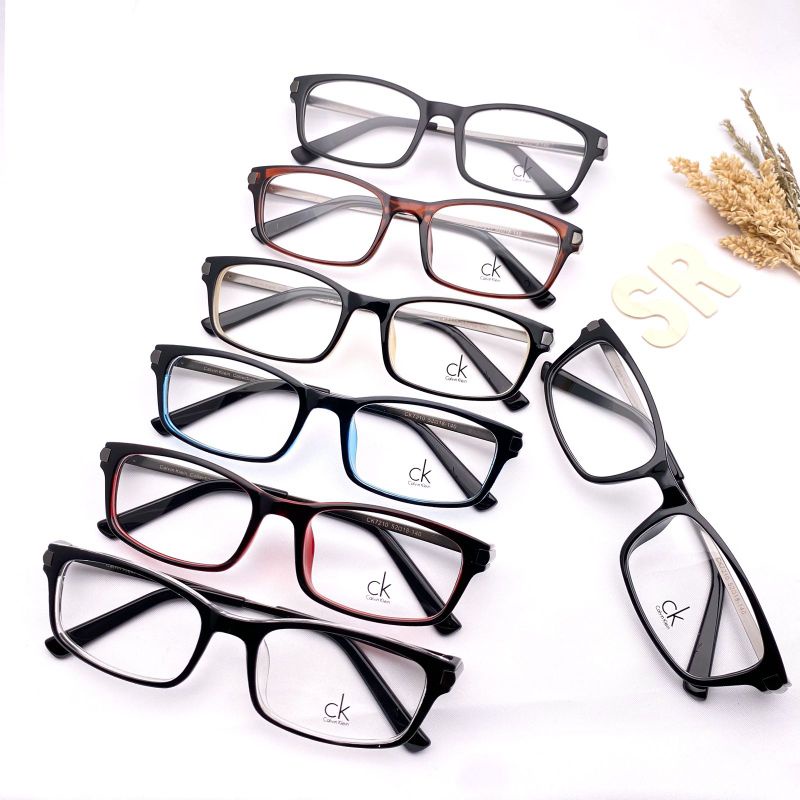 freme kacamata pria wanita bahan plastik batang freme besi