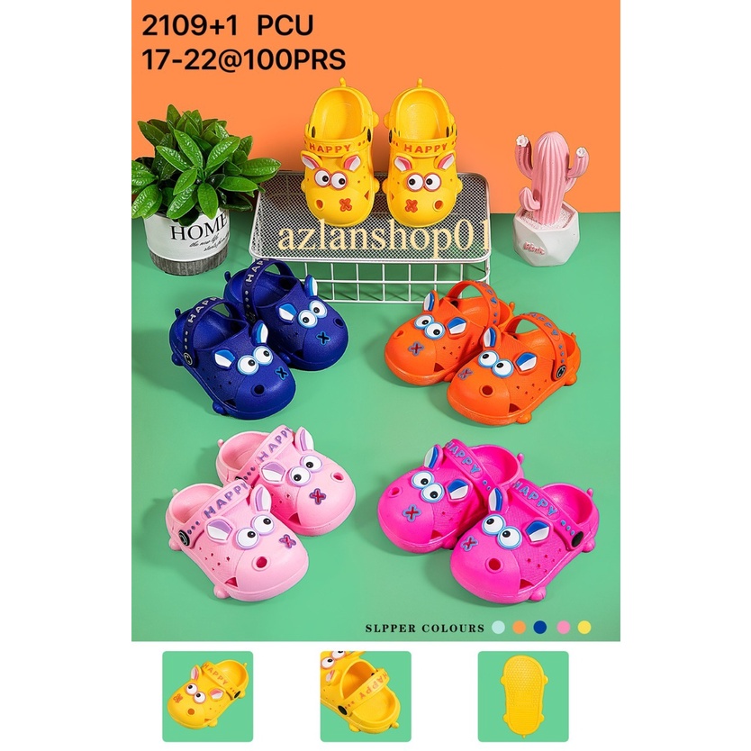 BAIM ANAK LUCU 2109+1 SIZE 17-22/SEPATU ANAK LAKI&quot; DAN PEREMPUAN KARAKTER HIPPO