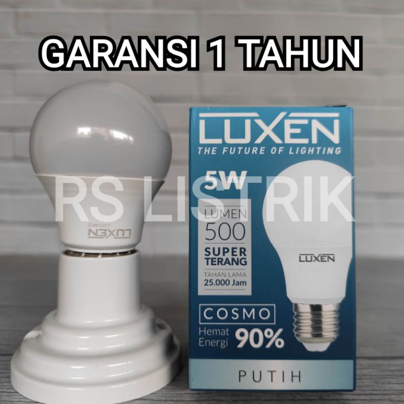 LUXEN LAMPU LED BULB 5W 5 WATT COSMO PUTIH 6500K COOL DAYLIGHT
