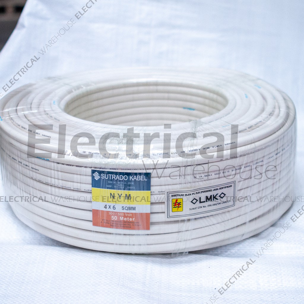 Kabel Listrik NYM 4x6mm2 SUTRADO ( 4x6mm 4x6 4 x 6mm 4x6 )