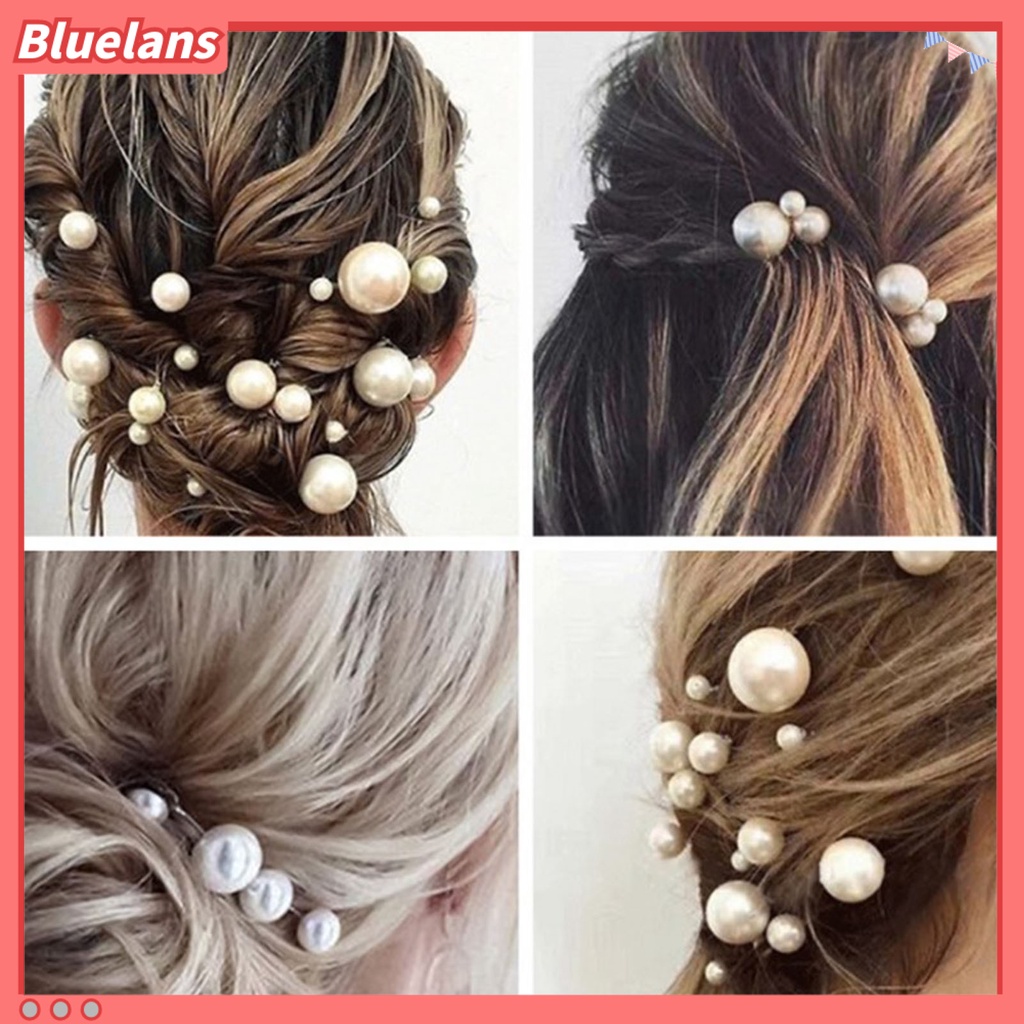 Bluelans Headwear Hair Clips Faux Pearl Women Hair Sticks Exquisite Hair Accessories