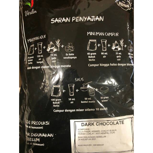 

Dark Chocolate Verlin 1kg