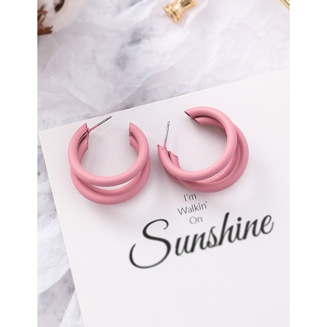 LRC Anting Tusuk Fashion  Circle Earrings F5430X