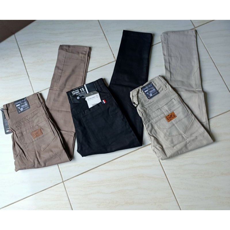 CELANA CHINO ANAK LAKI LAKI /COWOK TANGGUNG PANJANG 5/10 TH BAHAN STRECTH