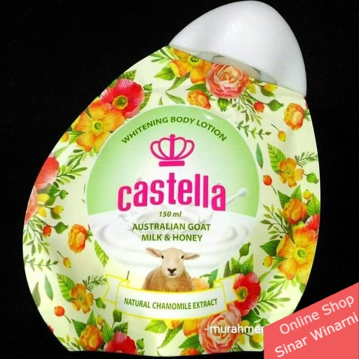 Jual Whitening body lotion milk plus honey Castella 150 ml Dengan