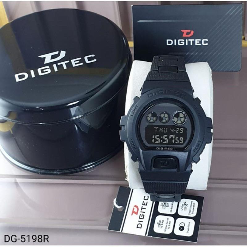 Digitec DG-5198R Rantai Plastik 5198R Original Jam Tangan Pria Besar Digital 5198 Water Resist