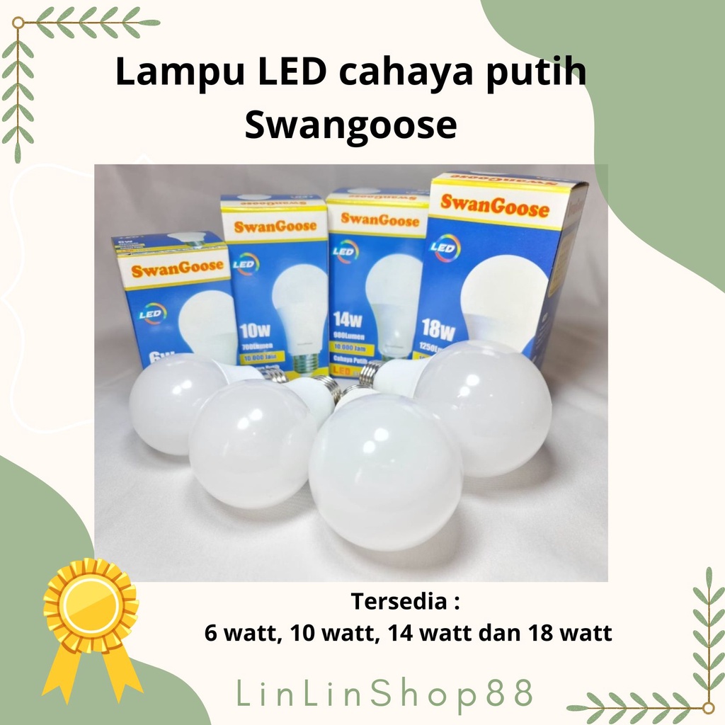 Lampu LED cahaya putih/Lampu LED Merk swangoose/bohlam 6W,10W,14W,18W