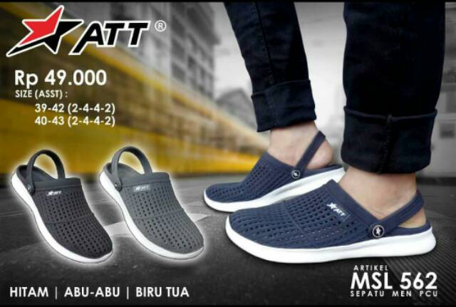 Sandal Selop ATT MSL 37-43 Karet Pria / Sandal Karet Sehari-hari / Sandal Pria