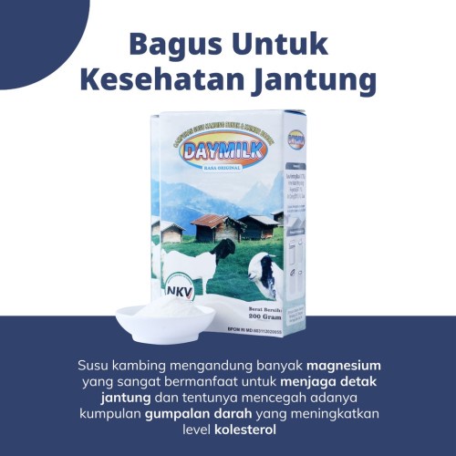 

DAYMILK Susu Kambing Bubuk Etawa Day Milk Murni Asli Sehat Enak Produk Lokal Bukan Import 200 Gram