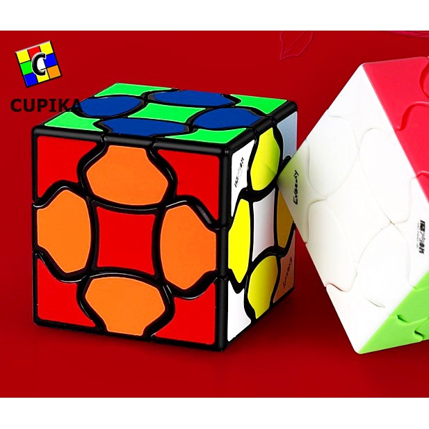 Rubik 3x3 Qiyi Fluffy Cube Unik Stickerless