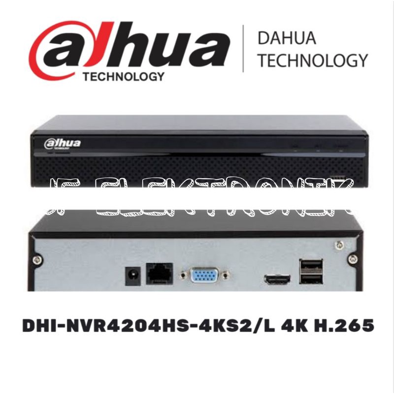 NVR Dahua 4 Channel NVR4104HS-4KS2/L Original Garansi Resmi 2 Tahun