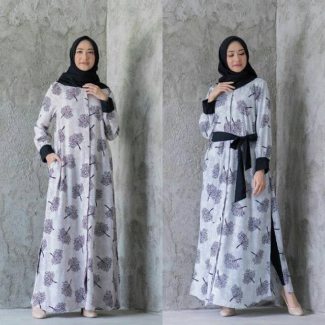 Safa Dress by Heaven Lights Maxi Dress Long Dress Long Outer Gamis Lengan Panjang