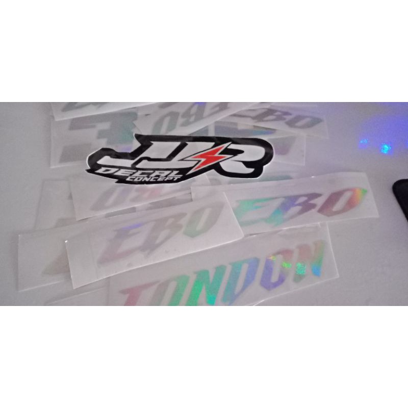

sticker Cutting Nama Hologram