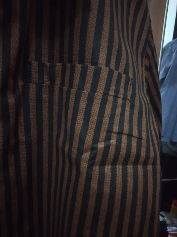 Lurik Coklat Pendek Kemeja Batik Pria Full Furing Bahan Katun Halus Primisima