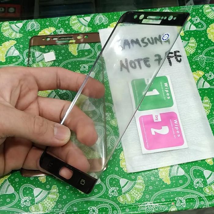 Tempered glass full samsung NOTE 7 FE NOTE7 FE glass full melengkung