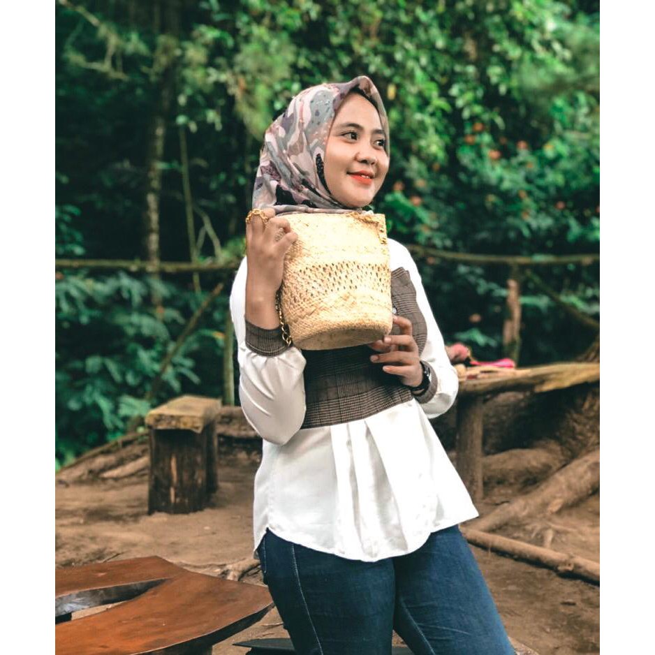 Tas Selempang - Panama - Small - Tas Anyaman - Tali Rante