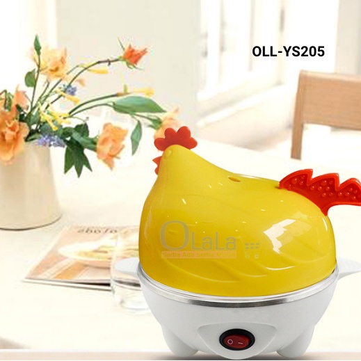 Steamer Telur Electric Egg Cooker Boiler Alat Rebus Telur Elektrik Motif Ayam OLL-YS205